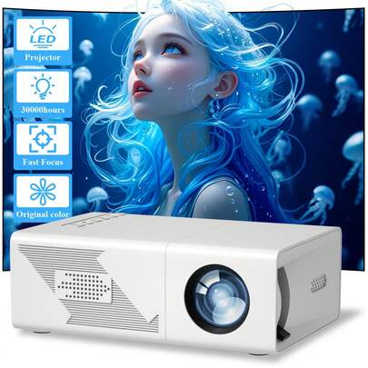 XBJ [HD Screenless TV] Projector For Home And Office Use, Direct Projection During The Day Without Lag, Turns The Bedroom Into A Cinema Instantly