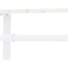 White Wall Mounted Coat Rack With Shelf, Industrial Pipe Style, Holds 66lbs - Default - View 11