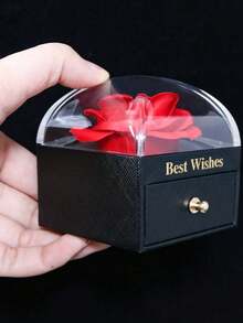 1pc Fashionable & Beautiful Rose Gift Box, Preserved Flower Box, Lightweight & Luxurious, Easy To Take Out, Suitable For Valentine's Day Gift, Jewelry Box, Wedding Gift, Holiday Gift - Multicolor - View 7