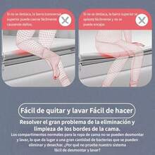 TUSHH Barandilla para Cama De Abatible, Altura Ajustable para Cama, para Todo Tipo De Colchones y Bases-1.8m (Gris) - 1,8 millones - Ver 5