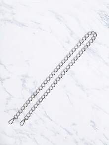 DIY金属链条腋下包手提包单肩包多功能链条包装饰旅行必备假日必备 - 銀色 - 查看 3