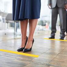 YITAPE 1pc PVC Caution Tape - Black & Yellow Striped Safety Tape - Waterproof, Corrosion Resistant, No Residue, Durable, Suitable For Indoor And Outdoor Use - Yellow - View 10