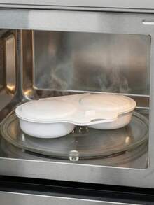 2pcs Microwave Egg Cooker/Poacher. Non-Electric, Heat-Resistant PP Plastic Material, Double-Layer Egg Cups With Heat-Insulating Base, Space-Saving, Suitable For Home, Office, And Dorm Use. Easy-To-Clean Kitchen Gadget With Sturdy Handles. Convenient For Breakfast, Home Dinner, And Party. - Multicolor - View 10