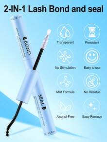 1 lọ keo nối mi 2 trong 1, thích hợp cho nối mi và mi giả, lâu trôi và không gây dị ứng, keo nối mi tự làm kèm cọ, 5g + 5g - Màu xanh lam - Xem 6