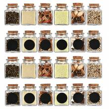 12/24/48个带盖方形玻璃瓶、迷你玻璃罐和多用途小瓶，适用于糖果、药水、香料、DIY工艺品、礼物、生日、婚礼和派对。 - 彩色 - 查看 5