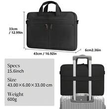 NEWHEY 15.6 Inch Waterproof Laptop Sleeve Bag, Shoulder Bag With Cable Organizer Pocket, Business Laptop Briefcase For 13.3-15.6 Inch Notebooks - Multicolor - View 8