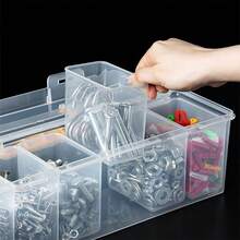 1个全新透明多层工具箱，便携式多功能五金收纳盒，家用扳手螺丝零件整理盒 - 彩色 - 查看 11