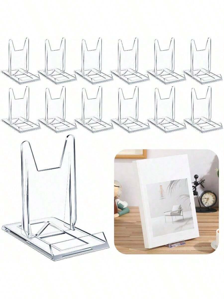 10 Giá Trưng Bày Acrylic Điều Chỉnh Được - Đế Chắc Chắn, Làm Từ Chất Liệu PMMA Bền Chắc, Lý Tưởng Cho Gia Đình, Văn Phòng, Trang Trí Tiệc và Sử Dụng Tại Cửa Hàng. Giá Trưng Bày Sách, Trang Trí Tiệc, Thẩm Mỹ Hiện Đại, Thiết Kế Thời Trang, Cấu Trúc Chắc Chắn. - Trong sáng - Xem 1