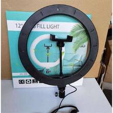 Professional 12-Inch LED Ring Light With Remote Control And Phone Holder - Adjustable Brightness And Color Temperature For Live Streaming, Makeup, Selfies, And Videos - Black - View 4