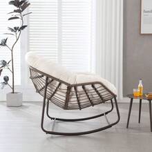 Patio Lounge Chair & Swing Chair - White - View 4