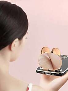 可爱兔子化妆镜手机支架，电镀工艺 - 淺粉色 - 查看 3