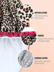 4 Pieces Shower Cap For Women, Elastic And Reusable, Hair Bath Caps, Double Waterproof Layers Bathing Hat Sleep Bonnet - Reusable Shower Caps, Waterproof Shower Cap, Hair Protection Shower Cap, Silk Shower Cap, Keeps Hair Dry, Good For Showering, Cute Shower Caps, Hair Mask Cap, Bath Time Essential, Shower Head, Travel Essential, Hats For Women, Hair Accerssories, Large Shower Cap - 彩色 - 查看 7