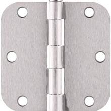 Bisagras de puerta interior de Design House, 3.5 pulgadas x 3.5 pulgadas, redondeado, 5/8 pulgadas. Radio, acero, prelubricado, herrajes para puertas, nquel satinado, paquete de 10, 181420 - níquel satinado+1 - Ver 8