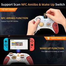 IINE 星空 PC 控制器霍尔效应摇杆 & NFC Amiibo 带 2.4GHz 蓝牙接收器，适用于 PC/笔记本电脑/Switch/Steam/iPad - 紅色 - 查看 9