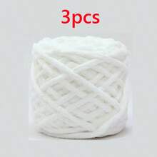 3pcs/300g Mixed Color Ice Bar Striped Yarn, Soft Chunky Yarn, Suitable For Hand Knitting DIY Soft & Thick Knitted Yarn, Can Be Used To Make Blankets, Scarves, Dolls, Slippers, Crochet Yarn