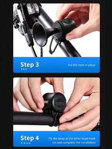 120dB Electric Bicycle Horn, IPX4 Waterproof Electronic Bike Bell For Adult Bicycle, Scooter Handle - Multicolor - View 9