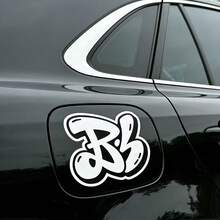Waterproof PVC "Bb" Graffiti Style Stickers, Suitable For Skateboard, Motorcycle, Laptop, Luggage, Guitar - Decorate All Items - A - View 2