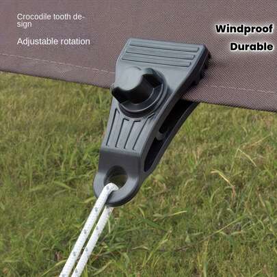 5Pcs Outdoor Adjustable Windproof Clips, Heavy-Duty Secure Clamps For Tents Picnic Blankets Beach Towels & Patio Covers, Rotatable Tightening Knob For Custom Grip, All-Weather Durable Lightweight Wind Clamps, Essential For Camping Hiking Beach Trips & Outdoor Activities