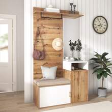 Coat Racks - White,Wood - View 7