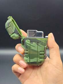 Encendedor recargable de gas butano ideal para camping, fogatas o actividades al aire libre - Verde militar - Ver 3