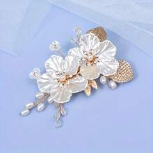1 pieza Elegante Pinza de Cabello de Plástico ABS, Accesorio de Cabello para Novia y Boda, para Todas las Estaciones - Dorado - Ver 5