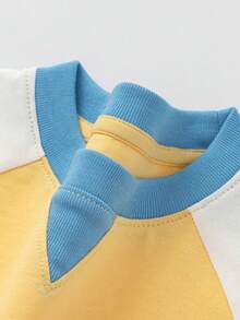 Balabala Tom And Jerry Boys Long Sleeve T-Shirt, Crew Neck, Fun Cartoon Print, Soft Comfortable Fabric, Spring Casual Wear - Medium Yellow - View 3