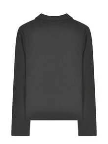 Women's Long Sleeve Ruched Design Casual Cardigan Top - Dark Grey - View 7