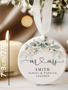Engagement Gift - Customized Ceramic Heart-Shaped Memorabilia, Can Be Engraved With Engagement Date And Names, Romantic Ceramic Decorative Gift, Warm Anniversary Gift For Engaged Couples - C-wedding Ceramic Commemorative Ornament - View 15