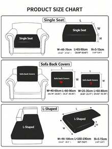 1pc All Season Jacquard Chenille Anti-Slip Sofa Seat Cushion Cover, Soft & Skin-Friendly Modern Minimalist Style, Pet-Friendly & Stain-Resistant Elastic Sofa Slipcover, Suitable For L-Shaped Combination Sofa And 1/2/3/4 Seater Sofa (Sold Individually) - Dark Grey - View 2