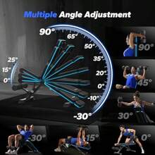 Weight Bench 990 LBS/450KG Foldable Weight Benches For Home Gym Adjustable Weight Bench With 72 Training Angles Incline Bench Press For Full Body - Black - View 4
