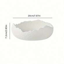 1pc Asymmetrical Ceramic Deep Plate, Salad Bowl, Dessert Plate - Suitable For Salad, Soup, Main Dish, Pasta And Italian Food - Multicolor - View 11