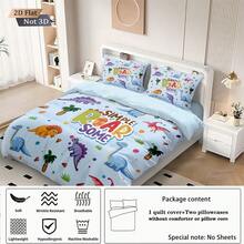 3件套恐龙主题床上用品套装（1个被套+2个枕套，不含填充物），色彩鲜艳的可爱卡通恐龙图案，适合日常使用、节日、送给爱人、朋友、家人的礼物，柔软、保暖、亲肤的被套，多种尺寸可选，特大尺寸，温暖可爱，简约优雅，适合女孩、男孩和青少年的卧室、客房。 - 6517+SJT+C - 查看 4