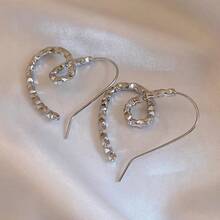 Versatile Gold Heart Earrings For Women - Bạc - Xem 8