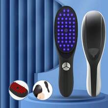 USB充电式电动直发梳，按摩梳，生发梳，头皮穴位按摩仪，带红光疗法，带喷雾功能的电动按摩梳，红蓝光头皮按摩梳，红光护发梳 - 彩色 - 查看 6