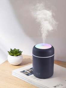 1pc 300ml Colorful Humidifier, USB Powered, With Cool Mist And Bright Ambient Light, 2 Working Modes, Auto Shut-Off, Quiet Mist, Electric Air Humidifier, Bedroom Decor Gift, Home Air Freshener, Suitable For Room Decor, Office, Living Room, Desk, Car, An Ideal Gift For Her, For Daily Air Humidifying, Refilling And Anti-Drying - 多色 - 查看 5