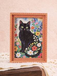 1pc Wooden Photo Frame Refrigerator Magnet, Suitable For Home, Office, Study Room Refrigerator Decoration - Refrigerator Magnet - Multicolor - View 39