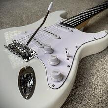Full-Size  White Electric Guitar With Rosewood Fretboard S-S-S Pickups - như hình ảnh - Xem 3