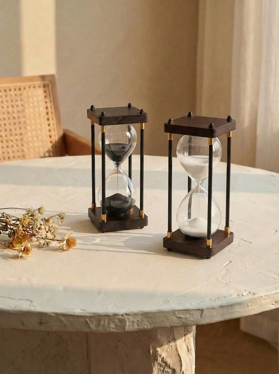 Cirelle 1 bộ hẹn giờ gỗ cổ điển 30 phút, bộ hẹn giờ cát vuông cổ điển, quà tặng sinh nhật cho mùa tốt nghiệp - Nhiều màu - Xem 1