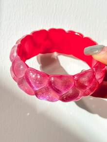 1pc Fashionable Bright Color Women Personalized Bracelet, Suitable For Daily Wear, Round And Square Shapes, Great Gift - Multicolor C - View 17