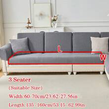 1pc Chenille Jacquard Non-Slip Sofa Seat Cushion Cover, Soft & Skin-Friendly, Pet-Proof, Elastic Sofa Slipcover, Suitable For L-Shaped Combination Sofa And 1/2/3/4 Seat Sofa, Spring/Autumn (Sold Individually) - Dark Grey - View 12
