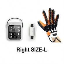 便携式USB充电手部康复机器人手套,4种模式和9个强度级别,左右手均适用 - 白色 - 查看 19