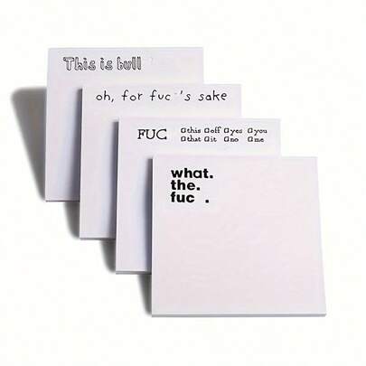 1pc 50 Sheets Funny Sarcastic Sticky Notes, Self-Adhesive Memo Pad With Humorous Quotes, Novelty Gag Gift For Coworkers & Friends, Unique Office Desk Accessories