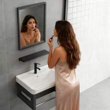 Mueble Integral Baño con Espejo y Almacenaje | Apartamentos Pequeños | Mueble Baño Compacto | Fácil Instalar - Multicolor - Ver 1