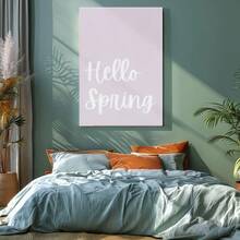 1pc Easter Decor, Easter Inspirational Wall Art, Minimalist Framed Wall Art, Wrapped Canvas Poster Vintage Prints, Hello - Minimalist, Minimalistic, Modern, Graphic Style, Perfect Gift Decor, Wall Art for Living Room Bedroom Office, Hanging Hardware Included - Wrapped Framed Canvas, Vertical - Lienzo enmarcado - Ver 7