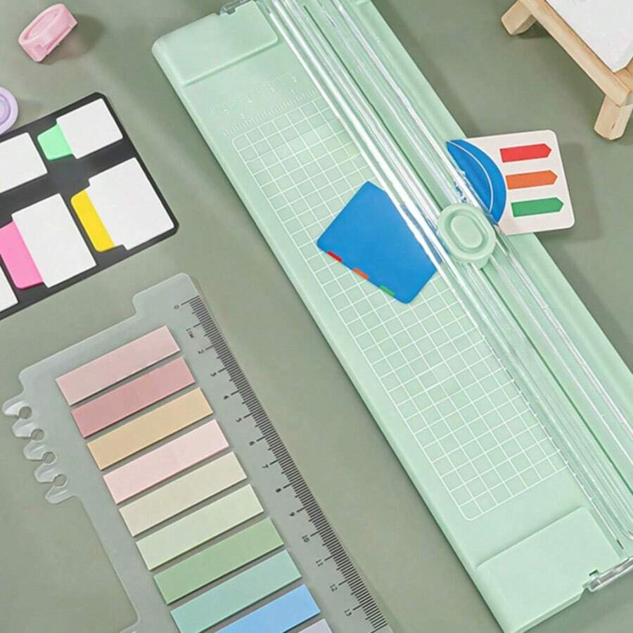 A4 Paper Cutter Wholesale In Stock, Mini Manual Paper Trimmer With Dual Scale, Student Photo Cutting Tool - Multicolor - View 1