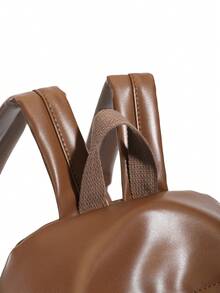 黑色双肩包，翻盖设计，防水便携，适合旅行、度假、工作、办公、运动、健身房等户外场合，尼龙材质，休闲百搭，适合学生、男生、大学生、青少年、高中生等。 - 咖啡棕 - 查看 5