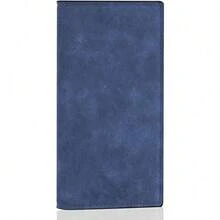 Premium Leather Checkbook Cover For Men And Women Checkbook Holder Wallet RFID Blocking - 藏蓝色 - 查看 1