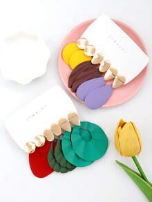 Betykuku 6pairs Round & Water Drop Earrings - Multicolor - View 6