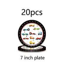 Bộ đồ ăn chủ đề xe đua hoạt hình 80 món, đĩa tiệc 7/9 inch, khăn ăn, cốc, quà tặng tiệc sinh nhật, đồ trang trí, phù hợp làm đồ dùng tiệc sinh nhật, đĩa tráng miệng, cốc đựng đồ uống - Nhiều màu - Xem 12
