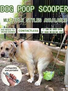 Adjustable Telescopic Handle Pet Waste Picker, Portable Dog Poop Scooper, Long Reach Extendable Dog Poop Collector, Pet Waste Cleanup Tool, Small Dog Feces Pickup Tool, Poop Scoop, Long Handle Pet Waste Cleaning Tool, Spring-Driven Lightweight Design - Multicolor - View 10